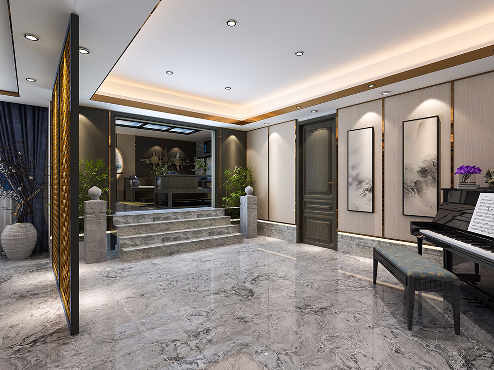 东方神韵新中式别墅装修效果图-顺德碧桂园豪园别墅310平米-别墅玄关 东方神韵新中式别墅装修效果图-顺德碧桂园豪园别墅310平米-别墅玄关