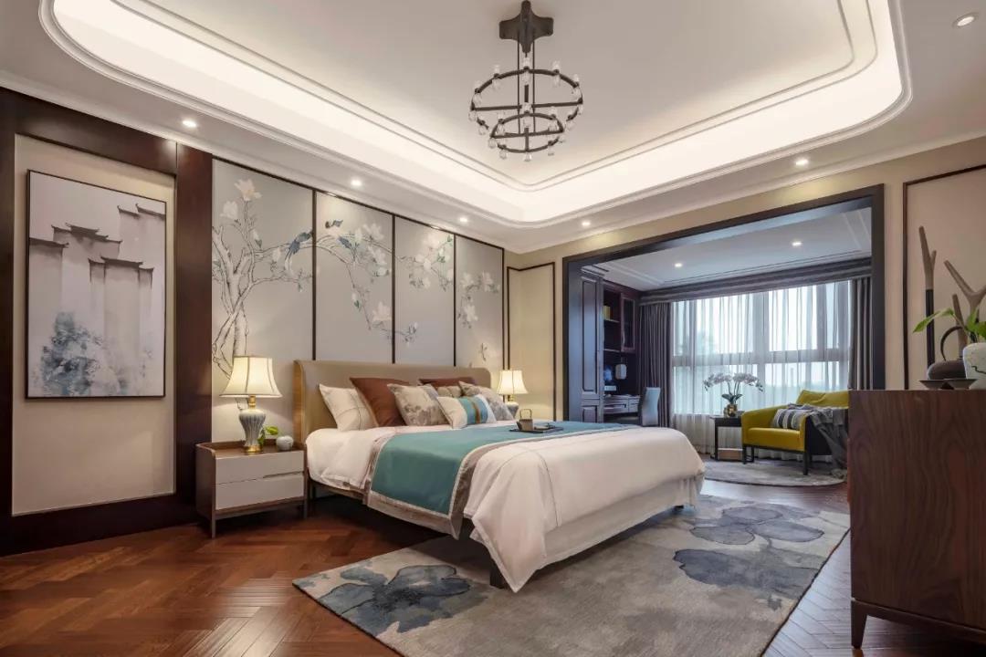 装修案例新中式风格室内装修效果图-卧室 装修案例新中式风格室内装修效果图-卧室