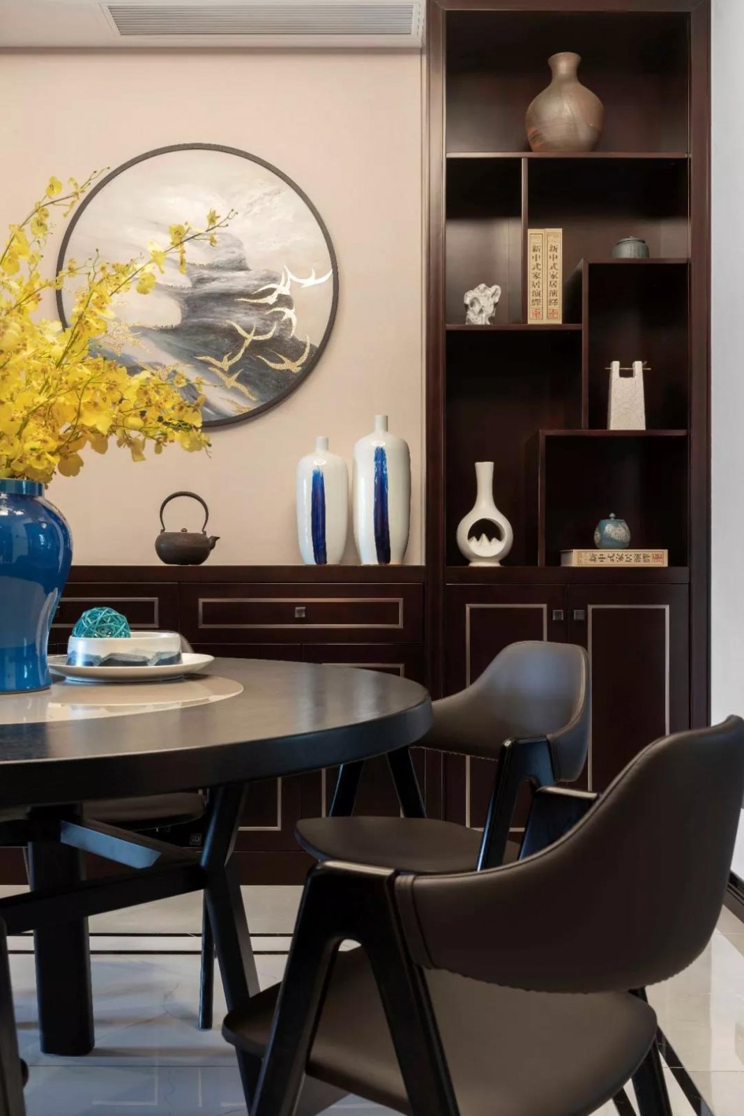 装修案例新中式风格室内装修效果图-餐厅 装修案例新中式风格室内装修效果图-餐厅