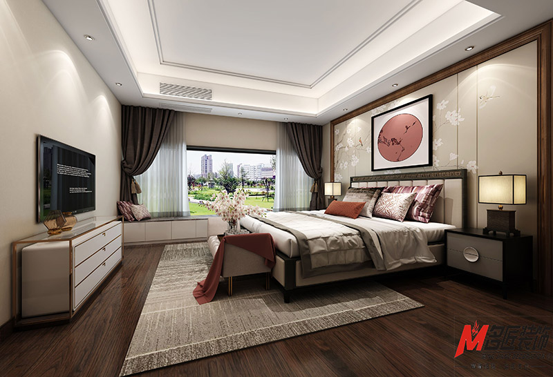 现代前卫风格室内装修效果图-宝德家园三居143平米-主卧 现代前卫风格室内装修效果图-宝德家园三居143平米-主卧